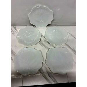 Dansk IVY Coupe White Accent Salad Plate Limoges France Set of 5